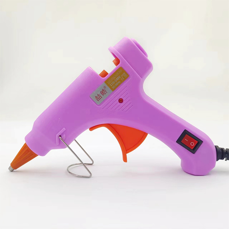 Pistola de adhesivo de fusión en caliente transfronteriza pistola de adhesivo manual multicolor 20w para niños caseros hechos a mano DIY pegamento térmico para capturar pistolas de costura