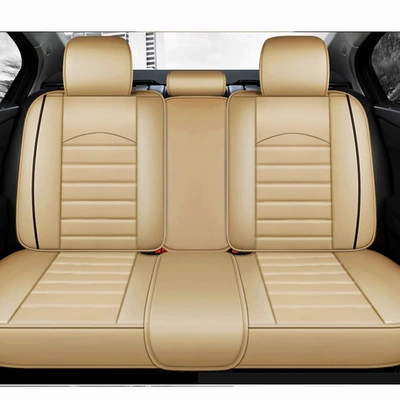 for All Seasons | Seat cushion, seat cover - beige-rear-seat-cushion-backrest-no-wash-full-surround-leather