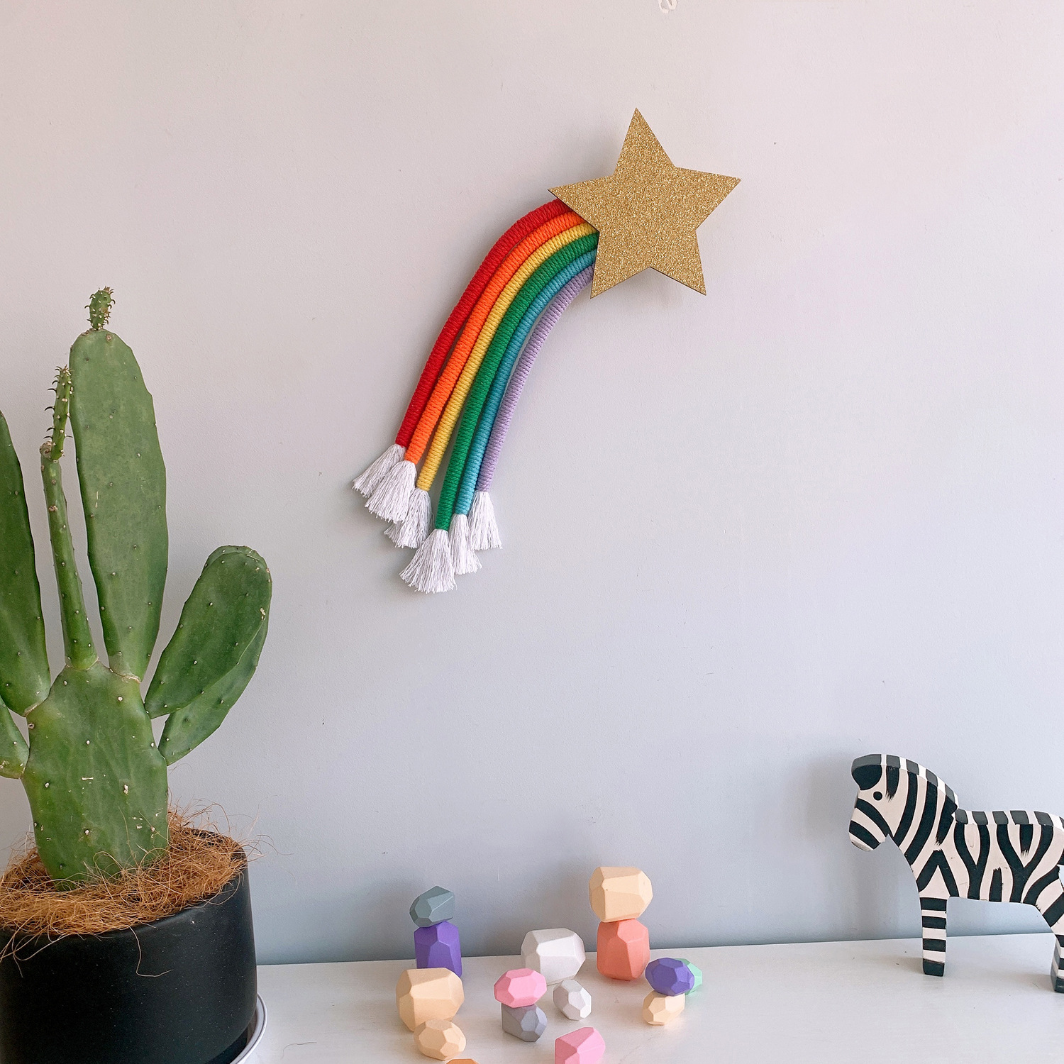 ins Decorative Nordic Rainbow Tapestries Rainbow Home Decorations Woven Hanging Tassel Decorative Wall Hanging Wall Decorations