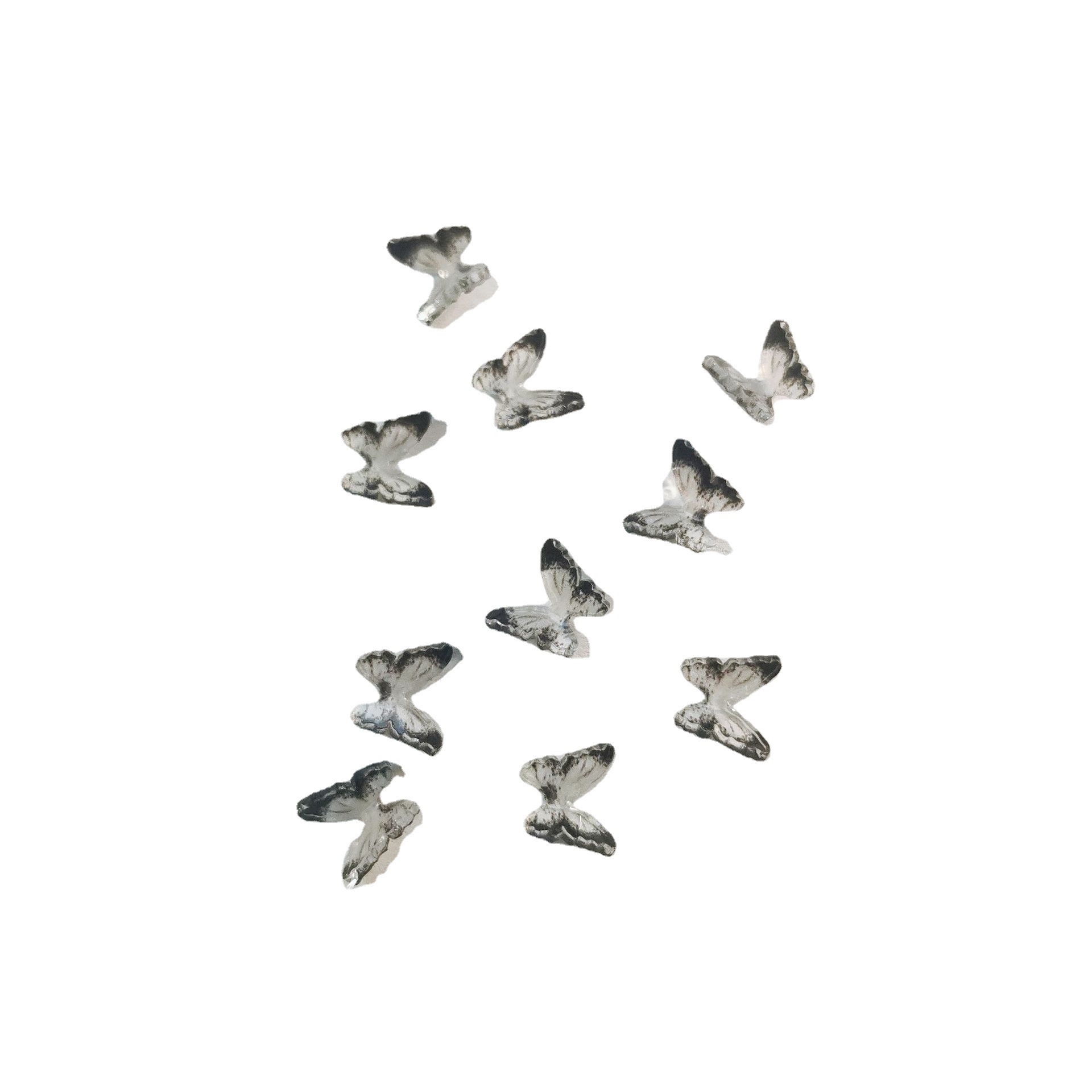 Acrílico mariposa resina tridimensional accesorios de uñas accesorios de flores plástico transparente uñas hechas a mano material DIY image 6