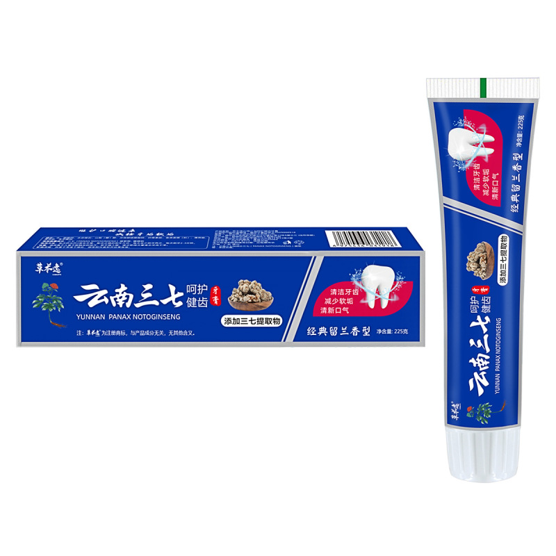 云南三七牙膏激爽薄荷清新口气减少软垢110/180g商超热卖正品批发|undefined