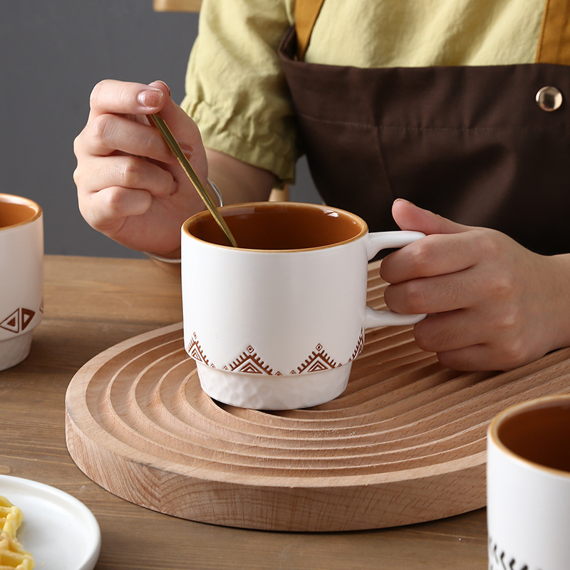 Taza de desayuno de cerámica de moda, taza de desayuno de estudiantes en el hogar, taza de marca de un solo paquete, regalo creativo de cerámica