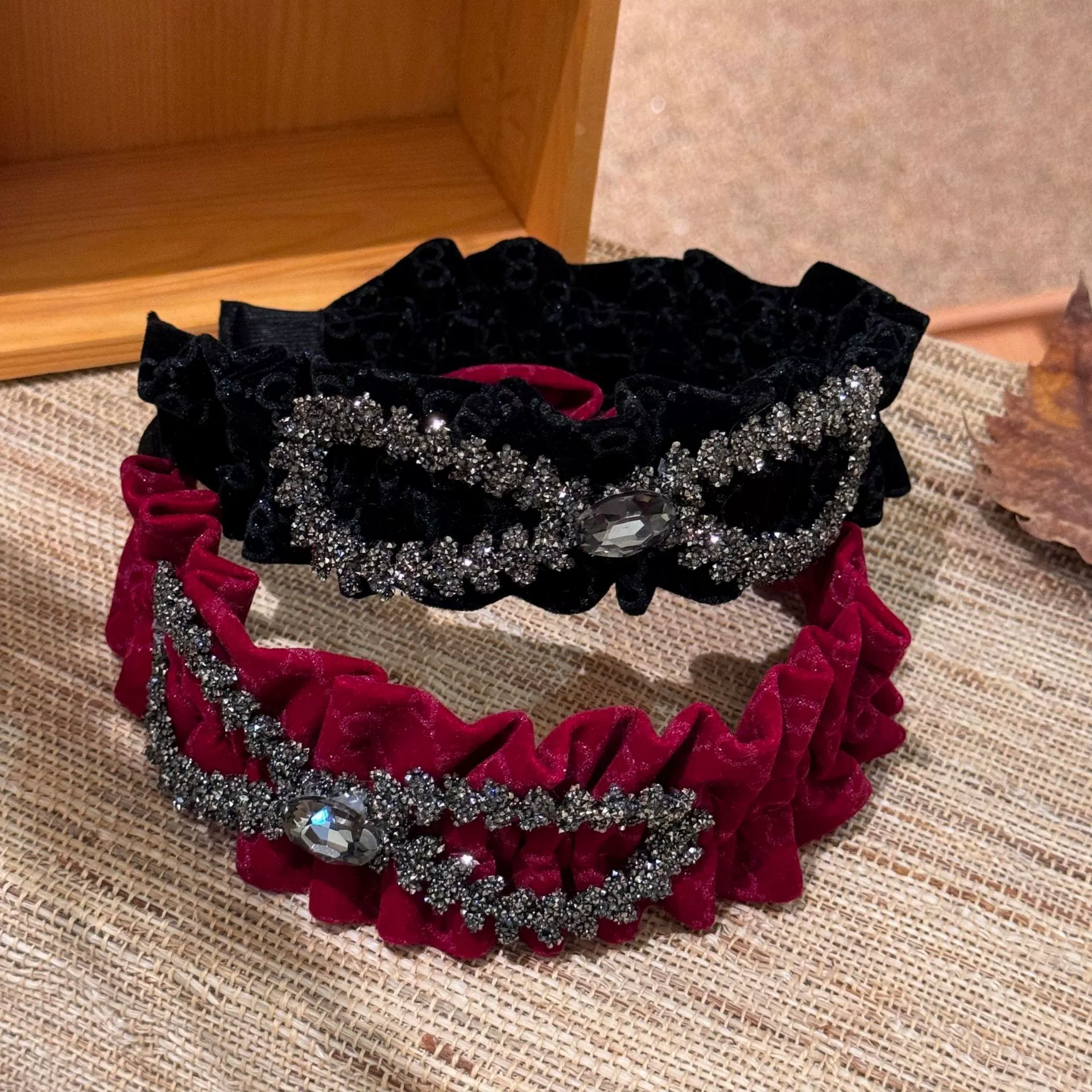 Headband, red hair accessory, high-quality style
