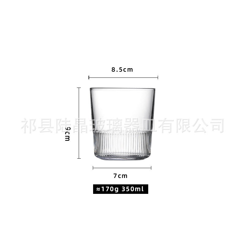 Taza semi-acanalado transparente B