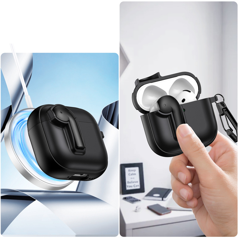 AirPods4 ヘッドフォン ケース pro2 ヘッドフォンに適したクロスボーダー卸売ロック バックル エアポッズ 3 世代に適しています|undefined