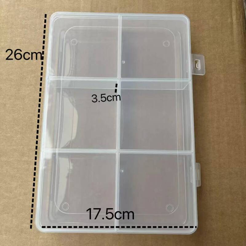 Oversized Thickened Fixed 6-compartment DIY Bead Storage Desktop DIY Finishing Storage Box with Card Slot Oversized Thickened Fixed 6-compartment DIY Bead Storage Desktop DIY Finishing Storage Box with Card Slot