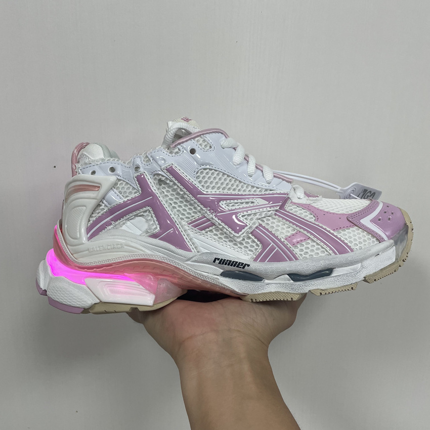 Balenciaga Runner Low LED Pink White