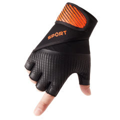 New Fitness Gloves Outdoor Sports Half Finger Slip-Resistant Sweatproof Breathable Wrist Guard Cycling Equipment Dumbbell Protection Gloves