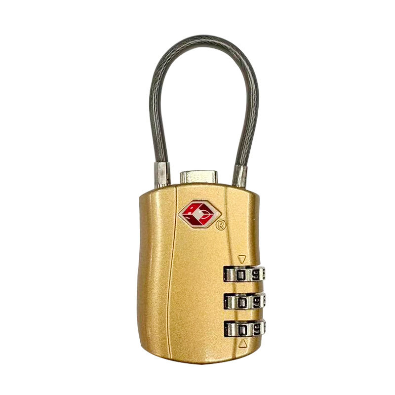 TSA暗証番号ロック全金属ロック付きリュックサックキャビネットソフトワイヤーロック旅行ケースロックTSA暗証番号税関ロック