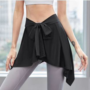 Sports Short Skirt Women's Hip Covering and Anti-walking Awkward One-piece Half-length Tennis Skirt Casual Summer Running Fitness Yoga