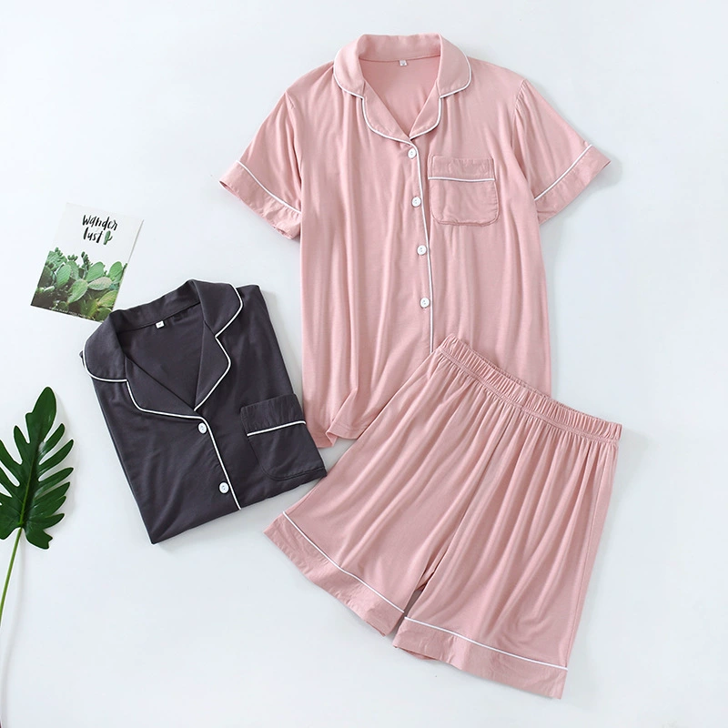 Модальные пижамы в японском стиле, летние шорты с короткими рукавами, тонкая Повседневная Свободная эластичная Домашняя одежда больших размеров, летний костюм