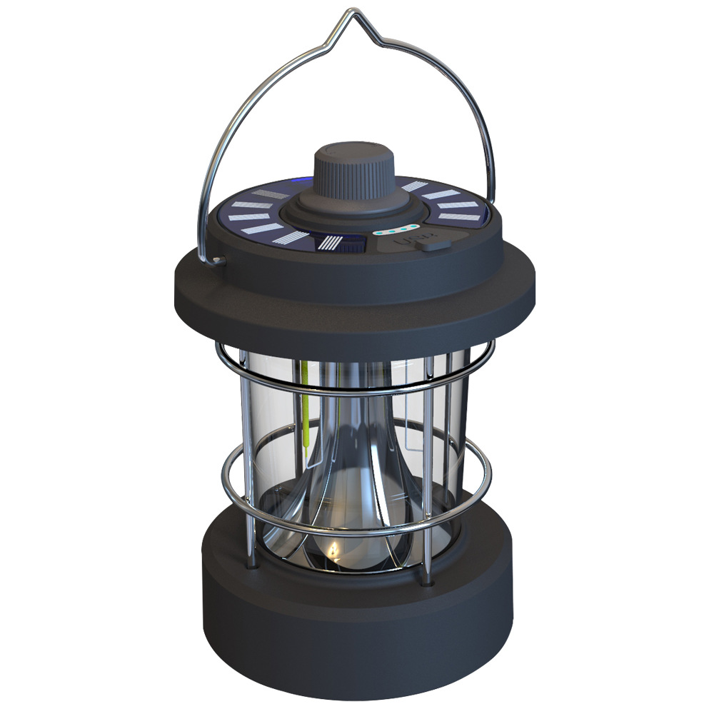 Nueva lámpara de camping al aire libre multi-funcional portátil de tres bloques atenuación camping linterna impermeable larga resistencia iluminación de emergencia