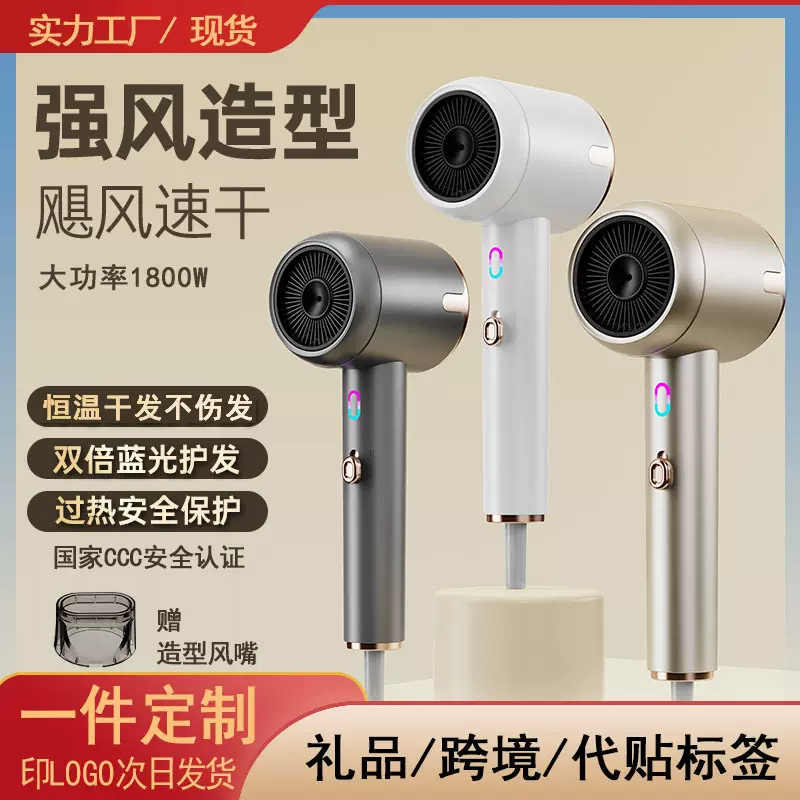 电吹风机家用吹头发负离子护发亚马逊跨境大功率高转速恒温吹风机
