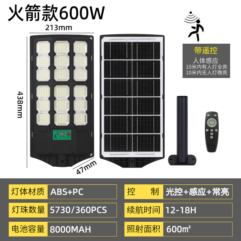 Comercio electrónico transfronterizo caliente interruptor de luz solar al aire libre control remoto iluminación de inducción automática lámpara de patio al aire libre lámpara de pared