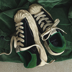 2022 New Black Father Shoes for Men and Women, Three-Original Kangyu Shell Head Dissolving Shoes, Korean Version Sports Shoes for Men