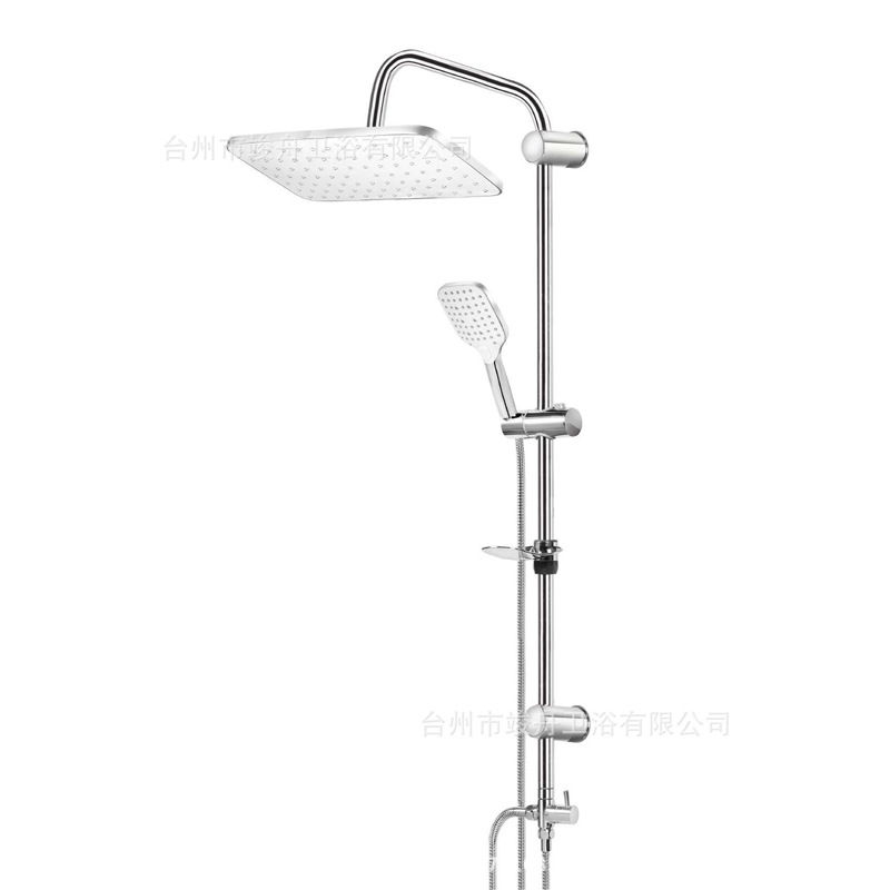 Ducha de cobre transfronterizo conjunto de ducha de válvula de mezcla negra bañera de grifo de ducha simple booster top