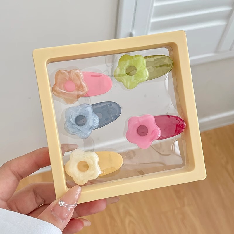 La horquilla rota de la niña clip BB frente lado flequillo lindo clip lateral clip femenino tocado horquilla de La Niña de los niños