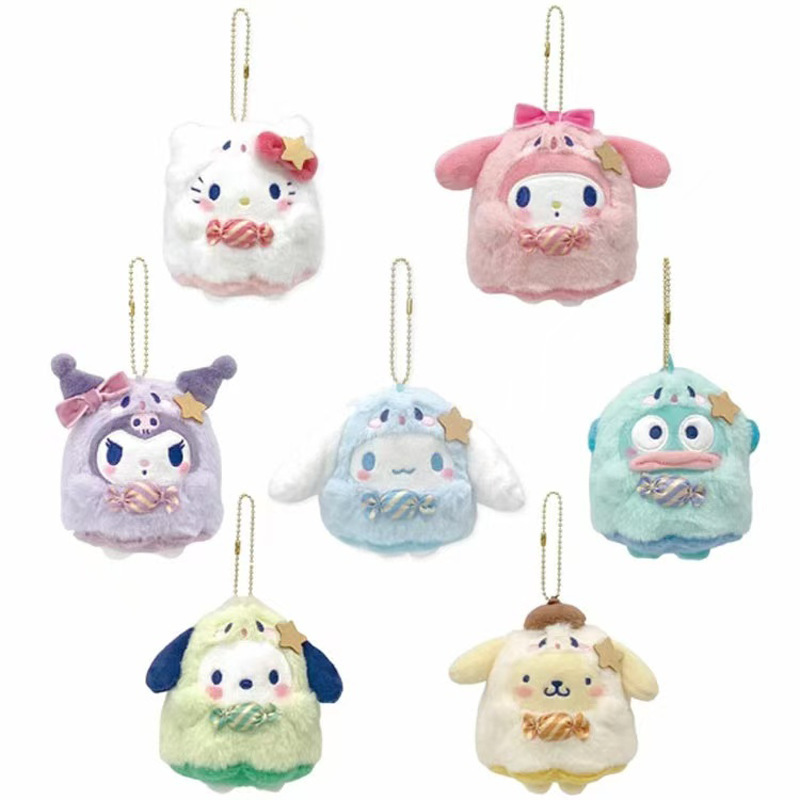 日本の新しいかわいいゴーストハロウィンキャンディシリーズクロミシナモンドッグ醜い魚ぬいぐるみギフト|undefined