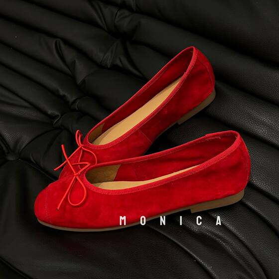Feifan Bari New Playful Bow Colorful Upper Simple Flat Daily Comfortable Joker Small Shoes