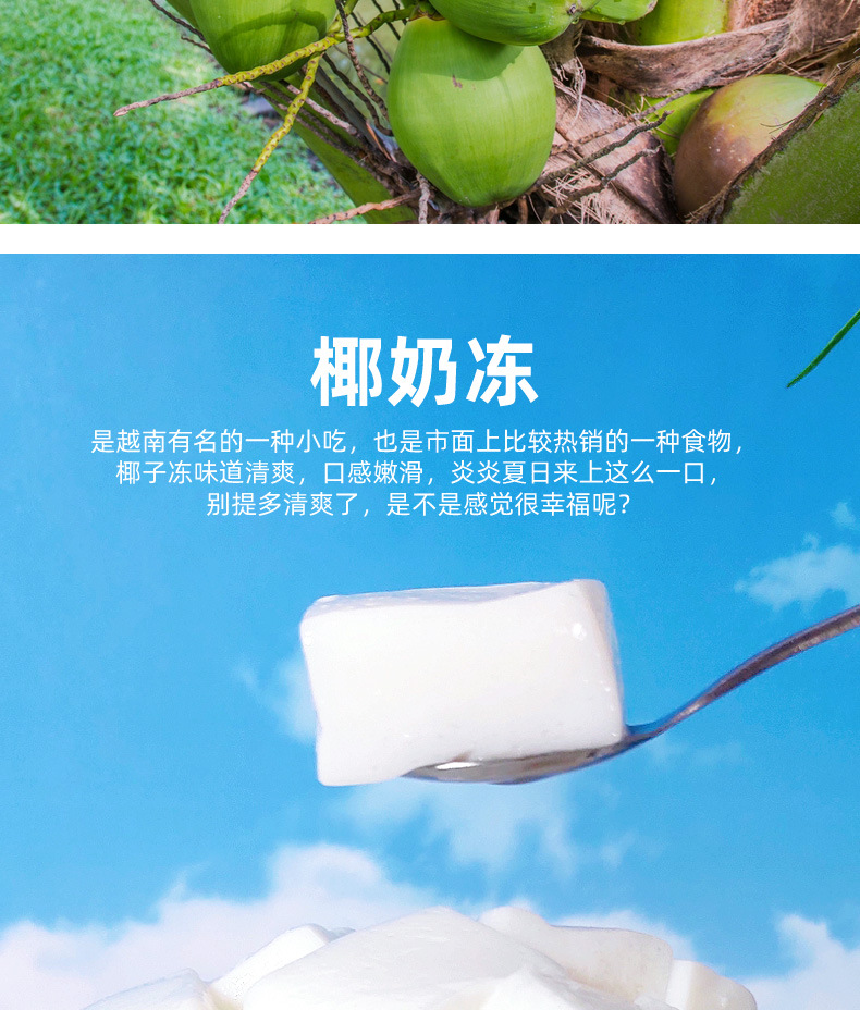 No-Cook Coconut Jelly Powder Ye Guo Fruit Dessert Pudding Mix for Bubble Tea and Fruit Bowls Bulk Commercial Supply key features