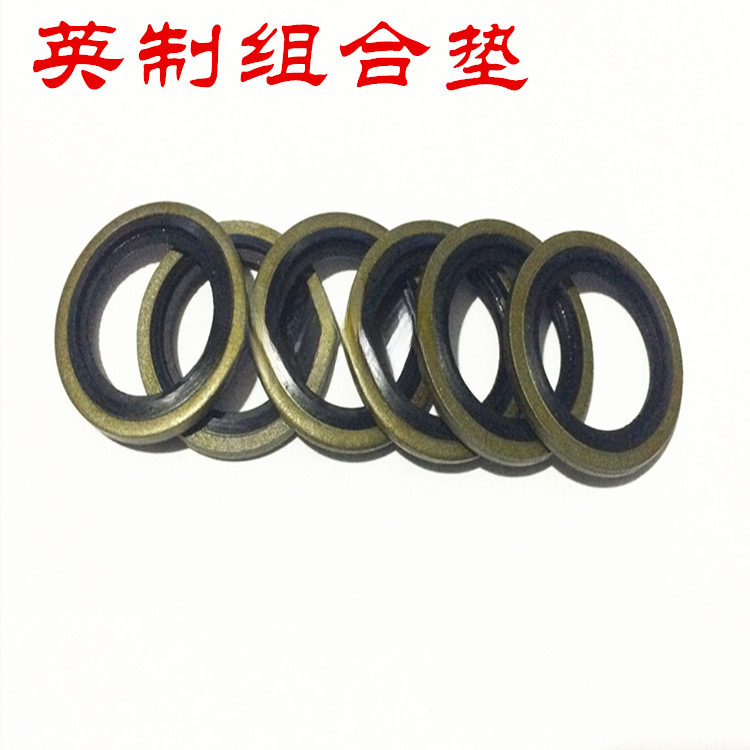 英制镀锌组合垫圈 垫片 G1/8 G1/4 G3/8 G1/2 G3/4密封圈骨架油封
