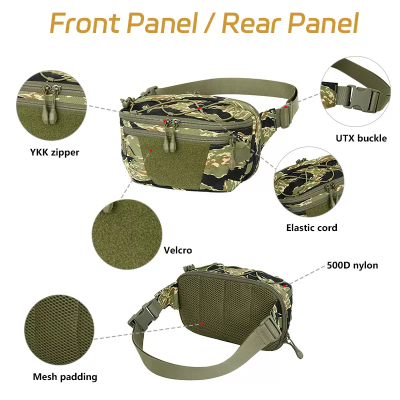 定制批发500D尼龙隐蔽携枪法拉第腰包ccw斜挎腰包可放手机