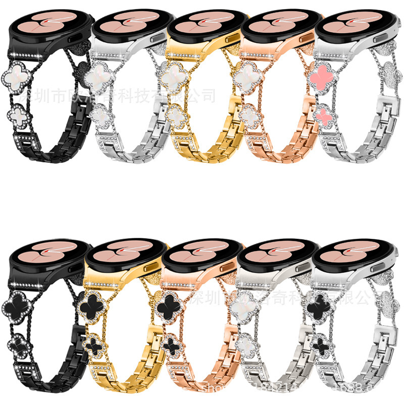 Suitable for the New Samsung Galaxy Watch7 6 5 4 Metal Watch Strap Watch5Pro Diamond Bracelet Wristband