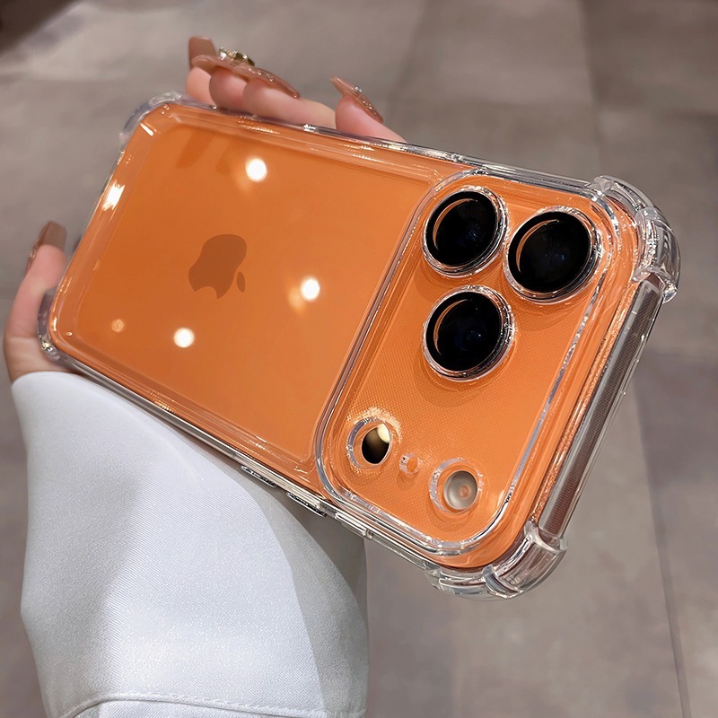 适用iphone17promax手机壳透明苹果17Air保护套电镀16E气囊15防摔|undefined