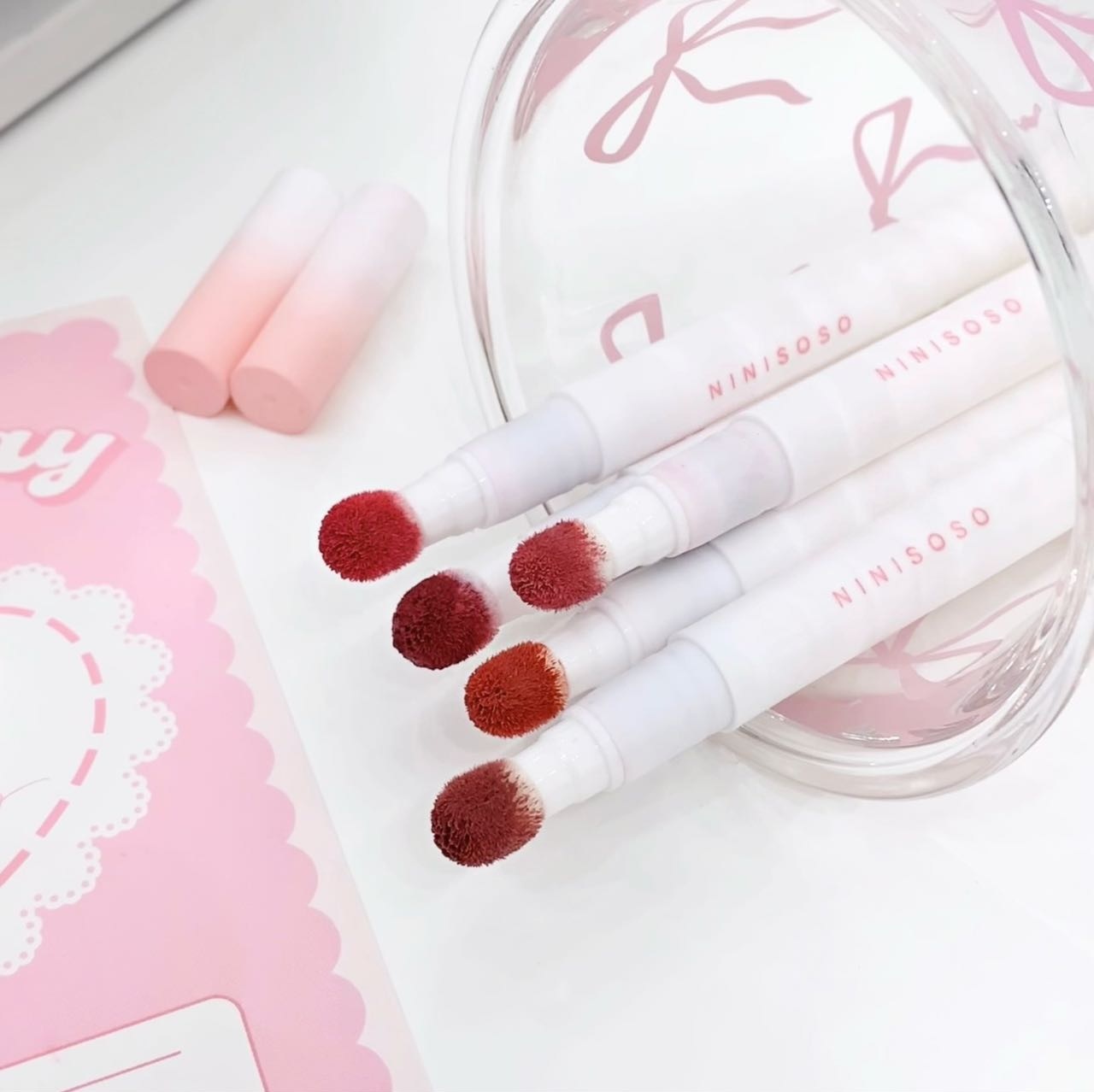 NINISOSO Lip gloss, Lip powder cream, cushion Lip cream, matte non-stick cup, nude lipstick, lip mask, lip mud for whitening undefined
