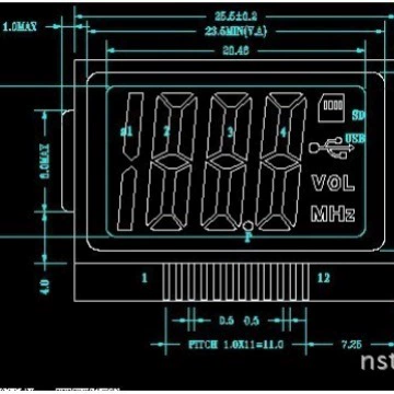 Поставка аккумуляторной мощности LCD-дисплей процент заряда, таблица напряжения LCD LCD электрический экран счётчик электроэнергии дисплей текущей таблицы