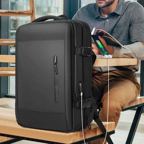 Business Computer Bag, Travel Backpack, Men's Large-Capacity Backpack, Multi-Functional Portable Boarding Bag, Fashionable Student School Bag