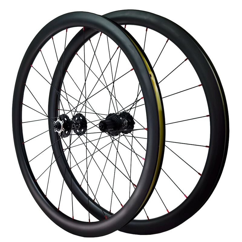 Highway wheel set carbon knife carbon fiber disc brake highway wheel set 700C vacuum Peilin highway bicycle wheel set