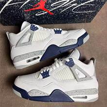 ��ԭ AJ4���{ ��ҹ�{��ī��Ů�ٴ� ��ĥ�͹Ż@��ЬĦ���ins