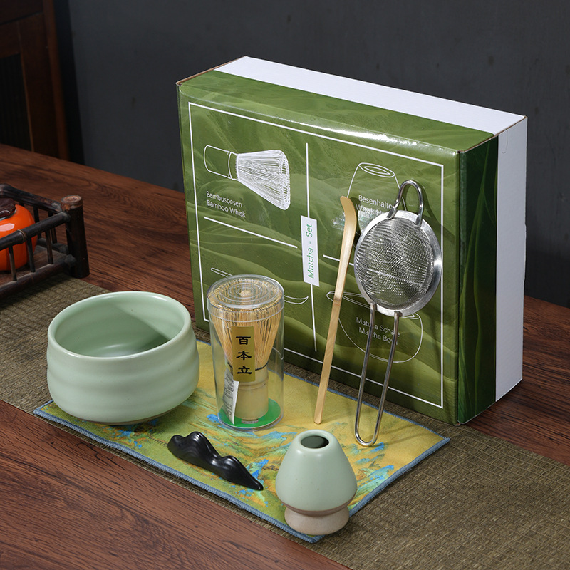 抹茶碗陶瓷日式打抹茶用套装茶筅竹子抹茶刷百本立宋代点茶道礼盒