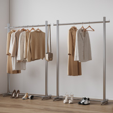 不锈钢服装店展示架专用落地衣架陈列架中岛架卧室简易衣架衣帽架