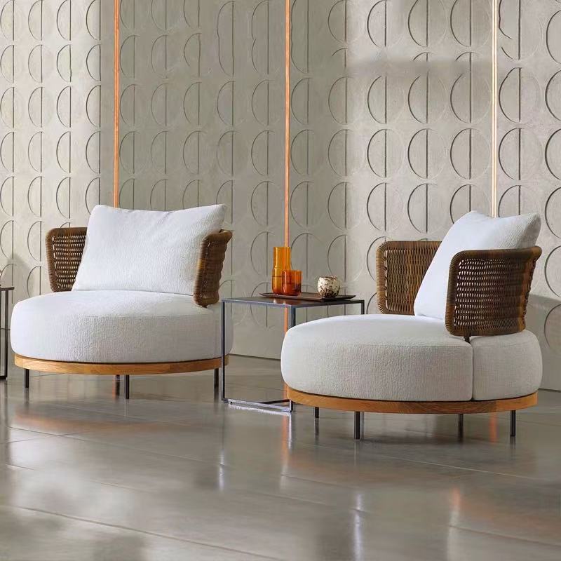 Sofá al aire libre de teca patio villa hotel de alojamiento terraza muebles sala de sol silla de caña balcón interior