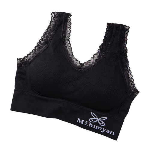 French style underwear, women's sexy butterfly lace beautiful back underwear, no wire bra, push-up tube top, chest bra