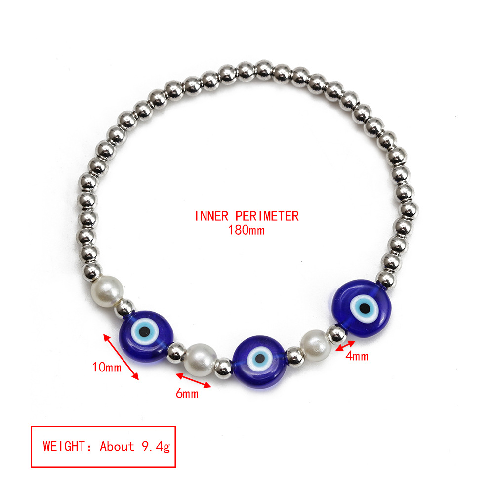 Simple Style Eye Copper Beaded Bracelets 1 Piece