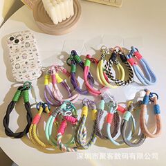携帯電話の縄の新型diy編みの手首の縄の紛失防止の携帯電話のチェーンの携帯電話の携帯電話のカメラの色の携帯電話のストラップストラップ