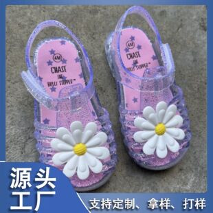 Customized Factory Direct Sales Kidsren's Crystal Sandals for Outer Wear Non-Slip Cartoon Environmentally Friendly Export Boys and Girls Export Kidsren's Shoes