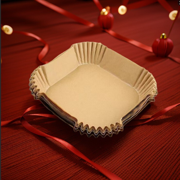 Air Fryer Special Paper Food Grade Thickeneded Round Household Baking Double-Sided Oil-Absorbing Paper Pad Air Fryer Paper