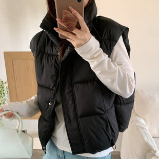 2025 Autumn/Winter New Little Chanel Style down Cotton Vest Thickened Cotton Sleeveless Jacket Women's Trendy Coat