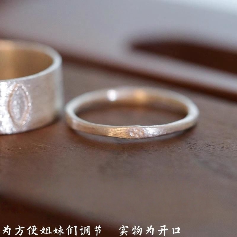Classical Slim Brushed Flower Ring for Women, Light Luxury, High-End Feel, Simple and Exquisite, Versatile, Wholesale, Xiaohongshu