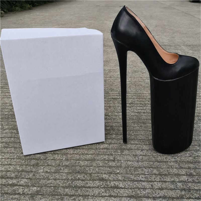 European and American Cross-border Nightclub Uniform High Heels plus size 30cm Hate Sky High Foreign Trade Women's Shoes heel pumps