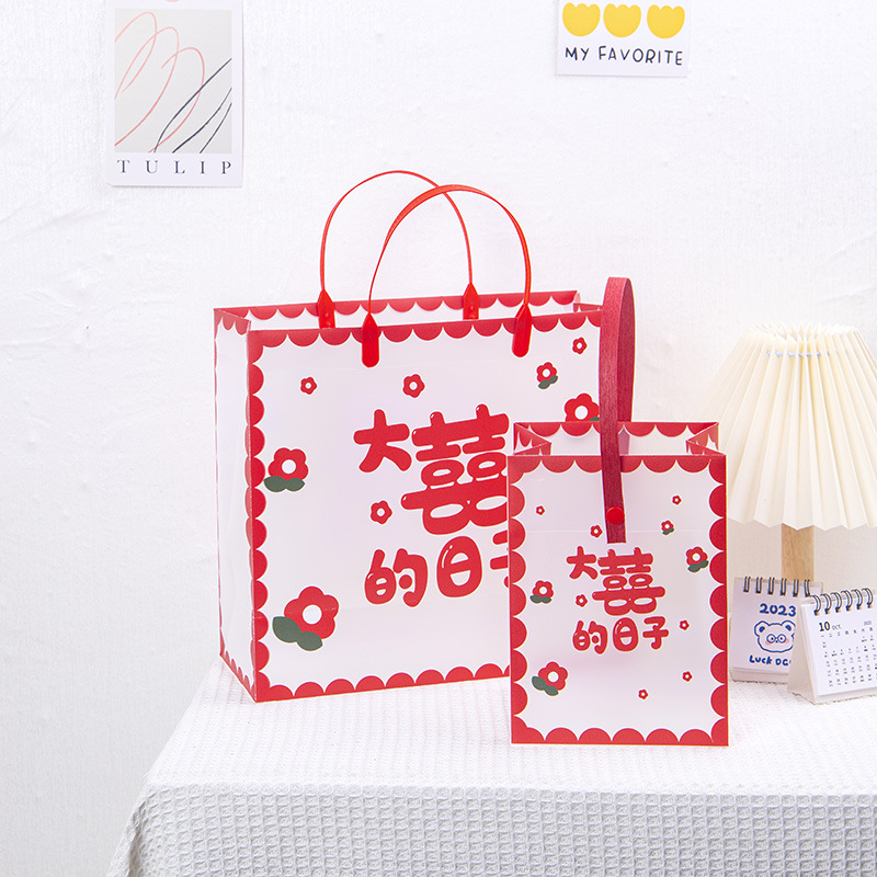 Cartoon fresh waterproof handheld shopping bag