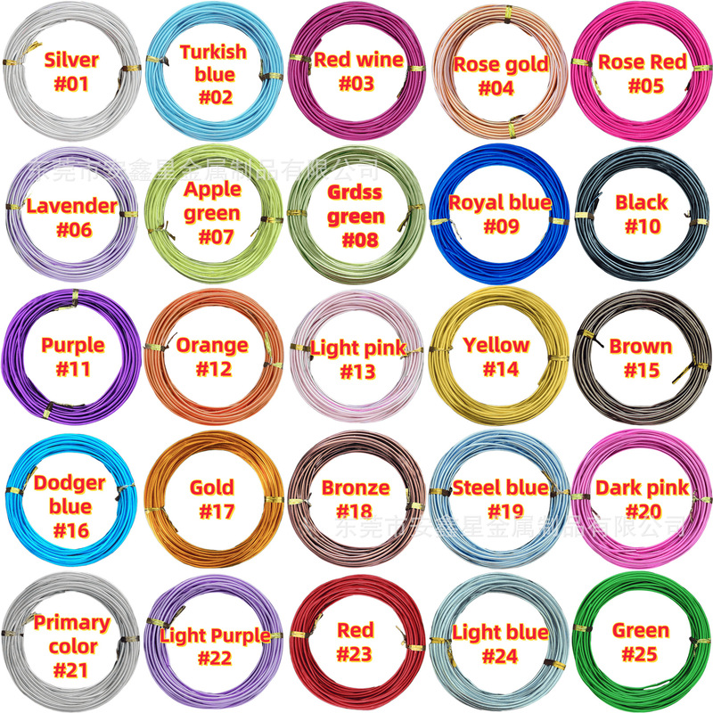 Colorful Aluminum Wire Craft Aluminum Wire 30.5m Cross-Border Hot-Selling Styling DIY Beading Wire Material Coloraluminum