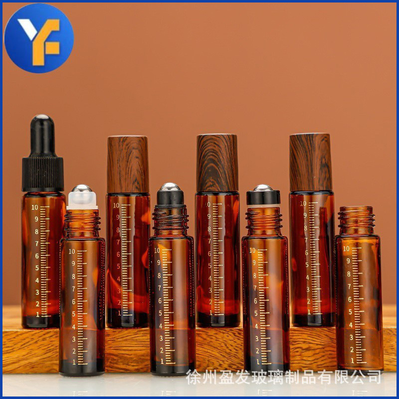 Wholesale 10ml multi-Terui roller ball bottle bead bottle spray bottle dropper bottle light-proof glass with scale essential oil bottle