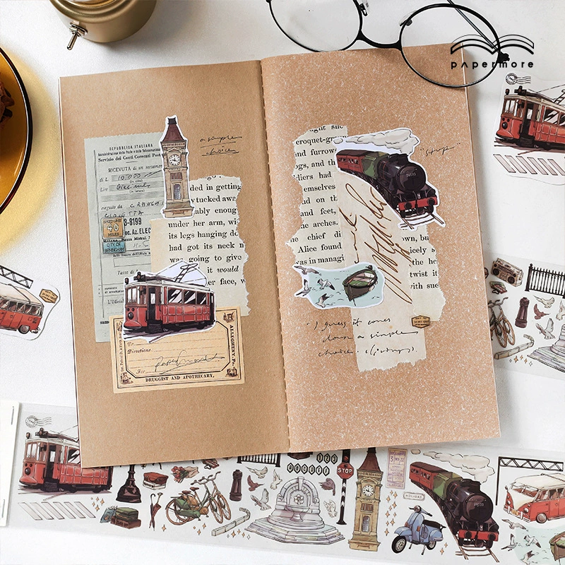 Papermore PET длинная лента эскиз путешественник дневник серия креативный ручной рисунок DIY декоративная публикация 4 модели