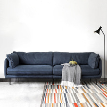 北欧表情NORHOR牛绒绒布艺沙发意式高级耐磨面料客厅简约现代沙发