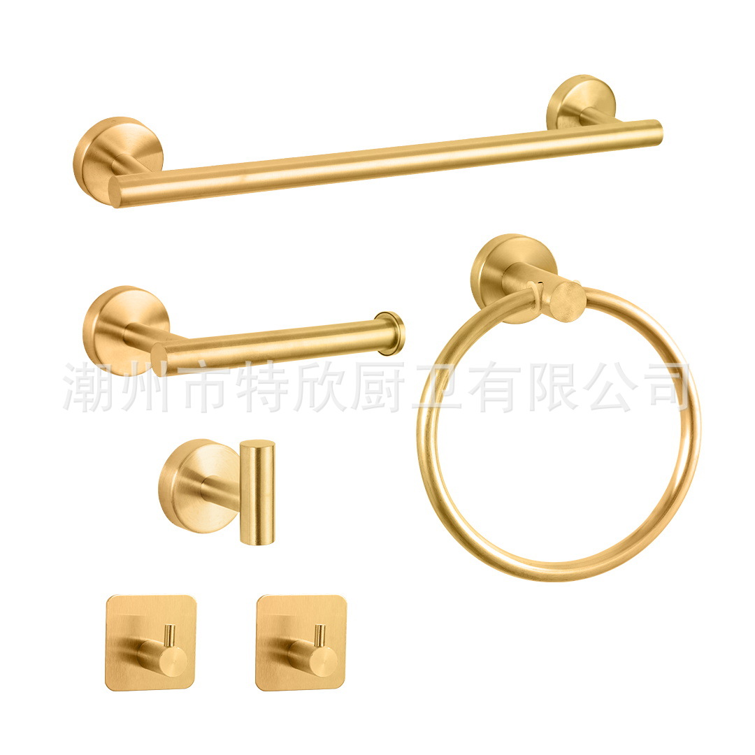 Traje de baño 304 Barra de toalla de acero inoxidable toallero anillo de toalla gancho baño colgante hardware Amazon